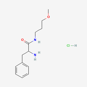 molecular formula C13H21ClN2O2 B1528862 2-氨基-N-(3-甲氧基丙基)-3-苯基丙酰胺盐酸盐 CAS No. 1236256-48-6