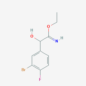 Ethyl 2-(3-bromo-4-fluorophenyl)-2-hydroxyethanimidate