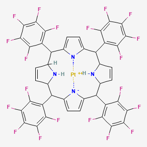 Platinum(2+);5,10,15,20-tetrakis(2,3,4,5,6-pentafluorophenyl)-1,4,5,10,11,14,15,20,21,23-decahydroporphyrin-22,24-diide