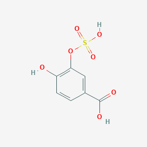 molecular formula C7H6O7S B15288755 4-Hydroxy-3-(sulfooxy)benzoic acid CAS No. 76496-11-2