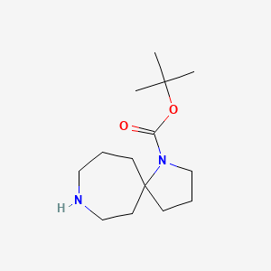 molecular formula C14H26N2O2 B1528879 Tert-butyl 1,8-diazaspiro[4.6]undecane-1-carboxylate CAS No. 1160246-80-9