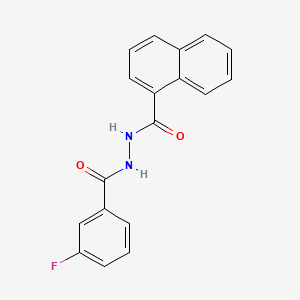 molecular formula C18H13FN2O2 B15288818 HYDRAZINE, 1-(m-FLUOROBENZOYL)-2-(1-NAPHTHOYL)- CAS No. 74038-75-8