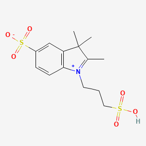 molecular formula C14H19NO6S2 B15288862 2,3,3-Trimethyl-1-(3-sulfopropyl)-3H-indol-1-ium-5-sulfonate CAS No. 76578-90-0