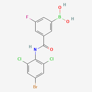 molecular formula C13H8BBrCl2FNO3 B15288883 3-Fluoro-5-(4-bromo-2,6-dichlorophenylcarbamoyl)phenylboronic acid 