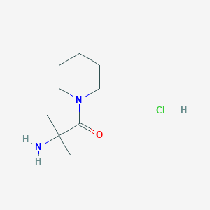 molecular formula C9H19ClN2O B1528889 2-Amino-2-methyl-1-(1-piperidinyl)-1-propanone hydrochloride CAS No. 1220034-81-0