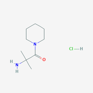 molecular formula C9H19ClN2O B1528889 2-アミノ-2-メチル-1-(1-ピペリジニル)-1-プロパノン塩酸塩 CAS No. 1220034-81-0