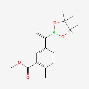 molecular formula C17H23BO4 B15288890 Methyl 2-methyl-5-(1-(4,4,5,5-tetramethyl-1,3,2-dioxaborolan-2-yl)vinyl)benzoate 