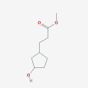 molecular formula C9H16O3 B15288919 Methyl 3-(3-hydroxycyclopentyl)propanoate CAS No. 63127-32-2