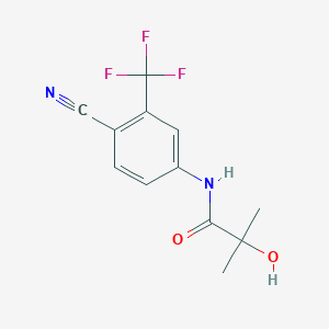 molecular formula C12H11F3N2O2 B15288969 N-[4-cyano-3-(trifluoromethyl)phenyl]-2-hydroxy-2-methylpropanamide 