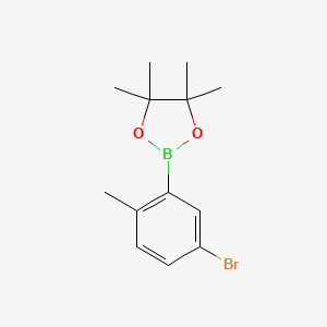 molecular formula C13H18BBrO2 B1528901 2-(5-Bromo-2-methylphenyl)-4,4,5,5-tetramethyl-1,3,2-dioxaborolane CAS No. 1192051-39-0