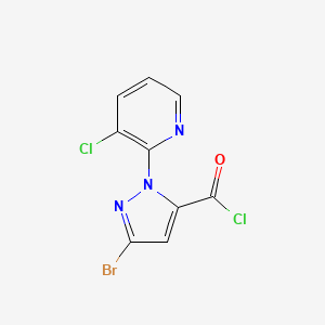 molecular formula C9H4BrCl2N3O B1528903 5-bromo-2-(3-chloro-pyridin-2-yl)-2H-pyrazole-3-carbonyl chloride CAS No. 943982-60-3