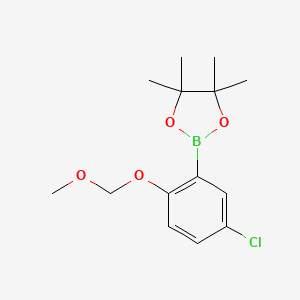 molecular formula C14H20BClO4 B15289034 2-(5-Chloro-2-(methoxymethoxy)phenyl)-4,4,5,5-tetramethyl-1,3,2-dioxaborolane 