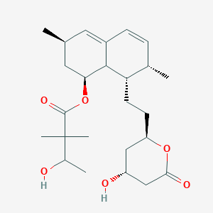 molecular formula C25H38O6 B15289041 [(1S,3R,7S,8S)-8-[2-[(2R,4R)-4-hydroxy-6-oxooxan-2-yl]ethyl]-3,7-dimethyl-1,2,3,7,8,8a-hexahydronaphthalen-1-yl] 3-hydroxy-2,2-dimethylbutanoate 