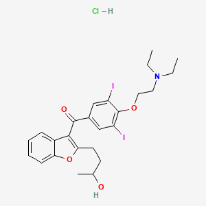 molecular formula C25H30ClI2NO4 B15289069 3'-Hydroxy-amiodarone Hydrochloride 