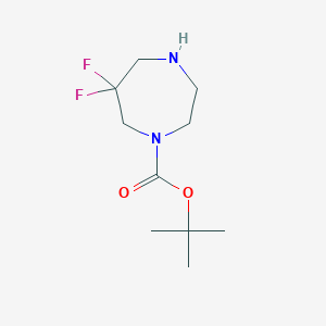 molecular formula C10H18F2N2O2 B1528907 Tert-butyl 6,6-difluoro-1,4-diazepane-1-carboxylate CAS No. 1166820-07-0