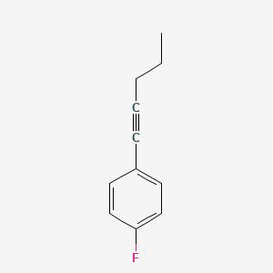 molecular formula C11H11F B15289149 1-Fluoro-4-(pent-1-yn-1-yl)benzene CAS No. 445424-02-2