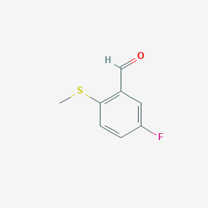 molecular formula C8H7FOS B1528917 5-氟-2-(甲硫基)苯甲醛 CAS No. 160503-79-7