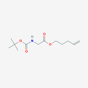 molecular formula C12H21NO4 B1528918 Pent-4-en-1-yl 2-{[(tert-butoxy)carbonyl]amino}acetate CAS No. 1356164-00-5