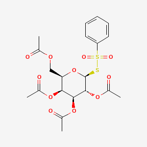 molecular formula C20H24O11S2 B15289193 2,3,4,6-Tetra-O-acetyl-beta-D-galactopyrannosyl benzenthiosulfonate 