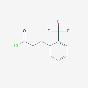 molecular formula C10H8ClF3O B15289217 2-(Trifluoromethyl)benzenepropanoyl Chloride 