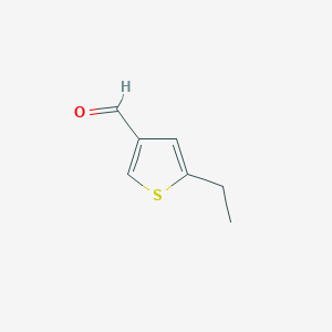 molecular formula C7H8OS B15289219 5-Ethylthiophene-3-carbaldehyde 