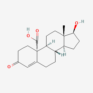 molecular formula C19H26O4 B15289249 17beta-Hydroxy-3-oxo-10alpha-androst-4-en-19-oic Acid CAS No. 4205-24-7