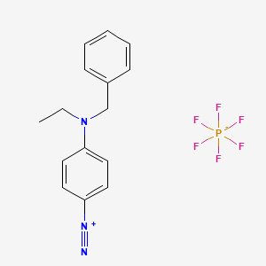 molecular formula C15H16F6N3P B15289264 4-[Benzyl(ethyl)amino]benzenediazonium hexafluorophosphate CAS No. 68015-89-4