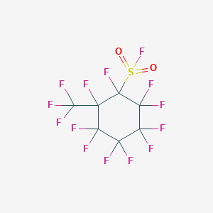 molecular formula C7F14O2S B15289278 Cyclohexanesulfonyl fluoride, decafluoro(trifluoromethyl)- CAS No. 68318-34-3