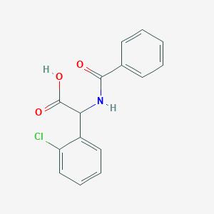 molecular formula C15H12ClNO3 B15289285 Benzoylamino-(2-chloro-phenyl)-acetic acid CAS No. 60241-98-7