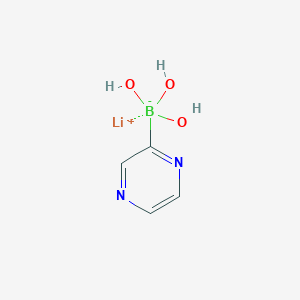 molecular formula C4H6BLiN2O3 B1528930 三羟基(吡嗪-2-基)硼酸锂 CAS No. 1393823-00-1