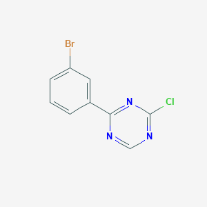 molecular formula C9H5BrClN3 B1528935 2-(3-溴苯基)-4-氯-[1,3,5]三嗪 CAS No. 919085-43-1