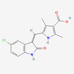 5-[(Z)-(5-Chloro-1,2-dihydro-2-oxo-3H-indol-3-ylidene)methyl]-2,4-dimethyl-1H-pyrrole-3-carboxylic acid