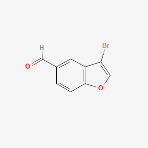 molecular formula C9H5BrO2 B1528966 3-Bromo-benzofuran-5-carbaldehyde CAS No. 578028-25-8