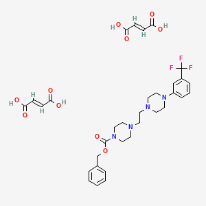 benzyl 4-[2-[4-[3-(trifluoromethyl)phenyl]piperazin-1-yl]ethyl]piperazine-1-carboxylate;(E)-but-2-enedioic acid