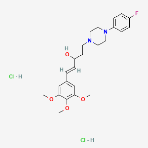 1-Piperazinepropanol, 4-(p-fluorophenyl)-alpha-(3,4,5-trimethoxystyryl)-, dihydrochloride