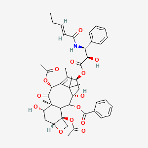 [(1S,4S,7R,9S,10S,12R,15S)-4,12-diacetyloxy-1,9-dihydroxy-15-[(2R,3S)-2-hydroxy-3-[[(E)-pent-2-enoyl]amino]-3-phenylpropanoyl]oxy-10,14,17,17-tetramethyl-11-oxo-6-oxatetracyclo[11.3.1.03,10.04,7]heptadec-13-en-2-yl] benzoate