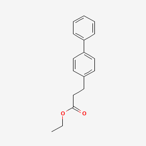 molecular formula C17H18O2 B15290054 3-Biphenyl-4-YL-propionic acid ethyl ester CAS No. 40796-00-7