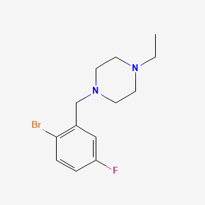 molecular formula C13H18BrFN2 B1529008 1-(2-Bromo-5-fluorobenzyl)-4-ethylpiperazine CAS No. 1704067-36-6