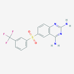 6-{[3-(Trifluoromethyl)phenyl]sulfonyl}-2,4-quinazolinediamine