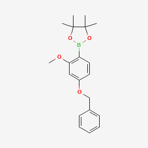 B1529019 4-Benzyloxy-2-methoxyphenylboronic acid pinacol ester CAS No. 1626407-70-2