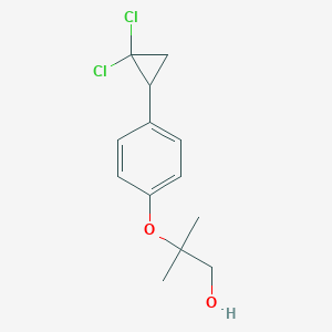 molecular formula C13H16Cl2O2 B15290320 2-(4-(2,2-Dichlorocyclopropyl)phenoxy)-2-methylpropan-1-ol 