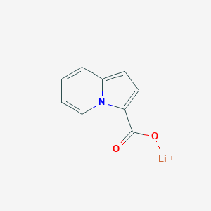 molecular formula C9H6LiNO2 B15290415 Lithium indolizine-3-carboxylate 