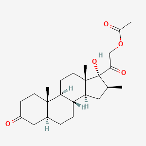 molecular formula C24H36O5 B15290492 (5a,16b)-21-(Acetyloxy)-17-hydroxy-16-methylpregnane-3,20-dione 