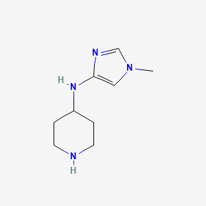 molecular formula C9H16N4 B15290585 N-(1-Methyl-1H-imidazol-4-yl)piperidin-4-amine 