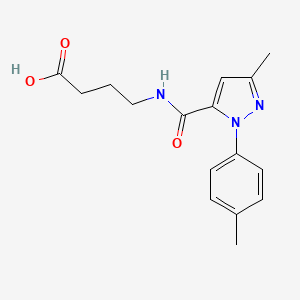 4-[[[3-Methyl-1-(4-methylphenyl)-1H-pyrazol-5-yl]carbonyl]amino]butanoic Acid