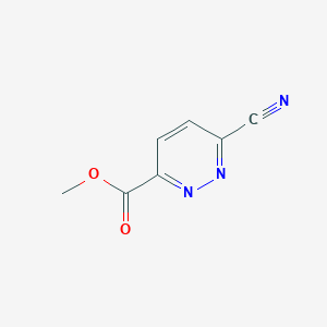 molecular formula C7H5N3O2 B1529069 6-氰基吡哒嗪-3-甲酸甲酯 CAS No. 1523617-81-3