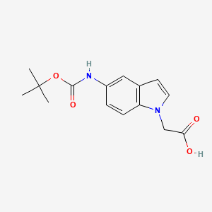 2-(5-{[(tert-butoxy)carbonyl]amino}-1H-indol-1-yl)aceticacid