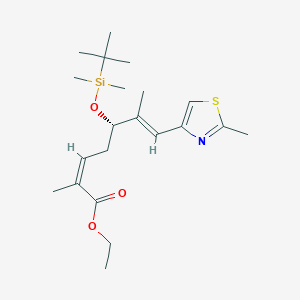 ethyl (2Z,5S,6E)-5-[tert-butyl(dimethyl)silyl]oxy-2,6-dimethyl-7-(2-methyl-1,3-thiazol-4-yl)hepta-2,6-dienoate