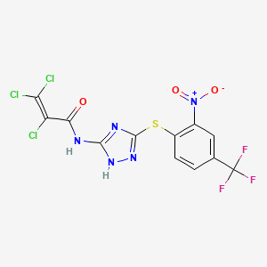 N1-(5-{[2-nitro-4-(trifluoromethyl)phenyl]thio}-1H-1,2,4-triazol-3-yl)-2,3,3-trichloroacrylamide