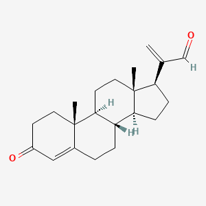 Pregna-4,20-diene-20-carboxaldehyde, 3-oxo-